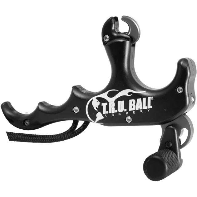 Tru Ball TSK4-BK Stalk'R Thumb Release Black 4 Finger with Lanyard - TRU Ball