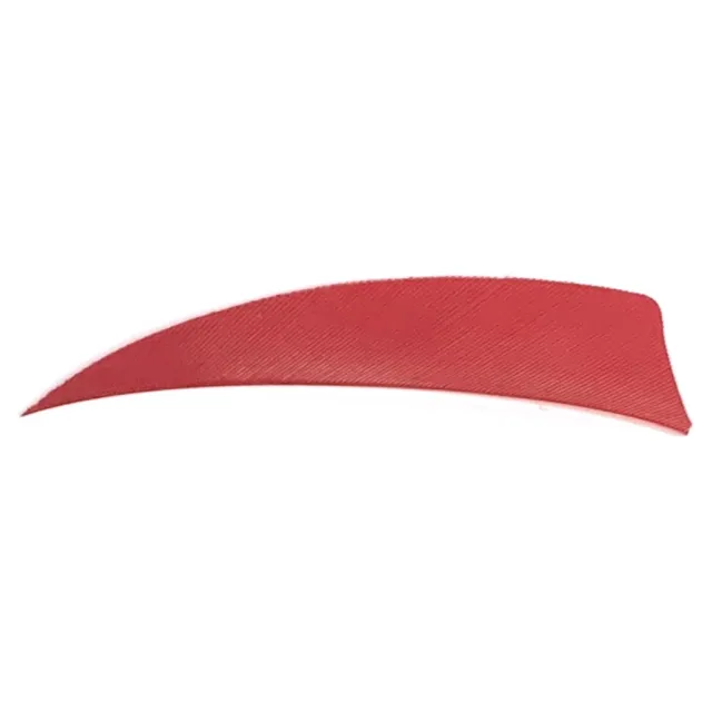 Trueflight 11303 Shield Cut Feathers Red 3" RW 100pk 0.55"H 2.0gr - Trueflight