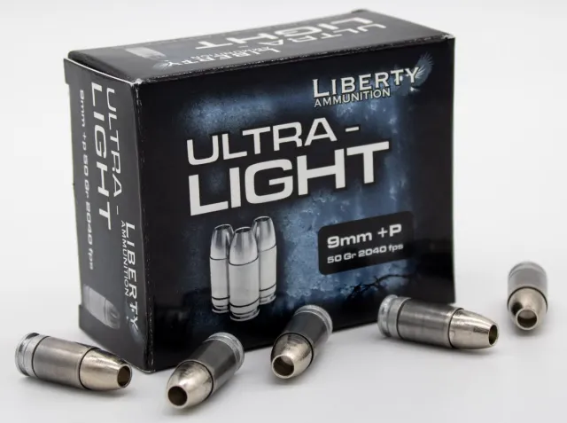 Liberty LAUL9052 9mm+P 50Gr High Velocity Ammo