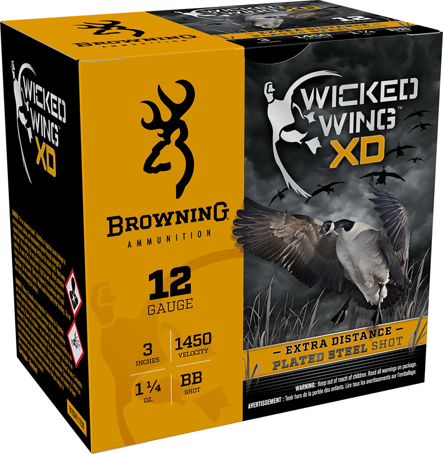 Browning Wicked Wing XD Extra Distance 12 Gauge 3" 1 1/4 oz 1450 fps BB Shot - Browning - 12 Gauge