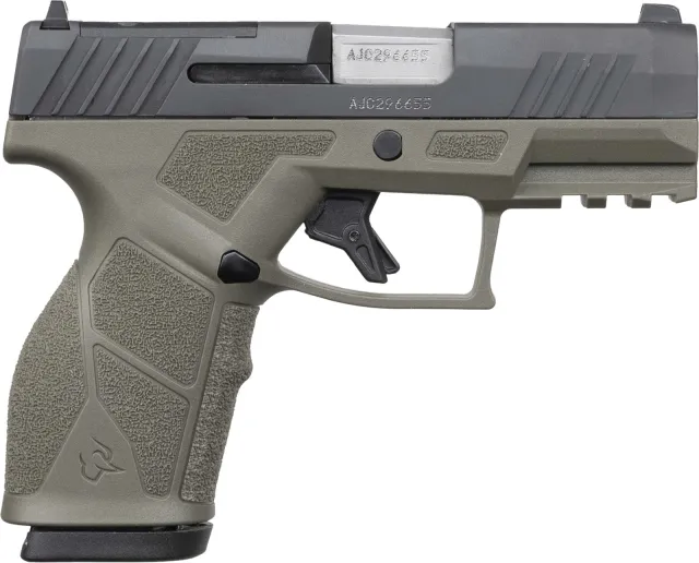 Taurus GX2 GX2 9mm Luger Hinged Trigger Safety 13+1 3.380 Black|Green Alloy Steel - Taurus - 9mm for sale at Smoke Wagon Firearms