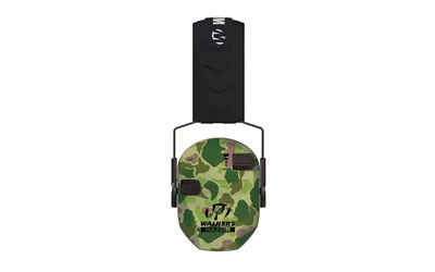 Walker's Razor Slim Electronic Earmuff Low-Profile Design Green Frog Skin - Walker's