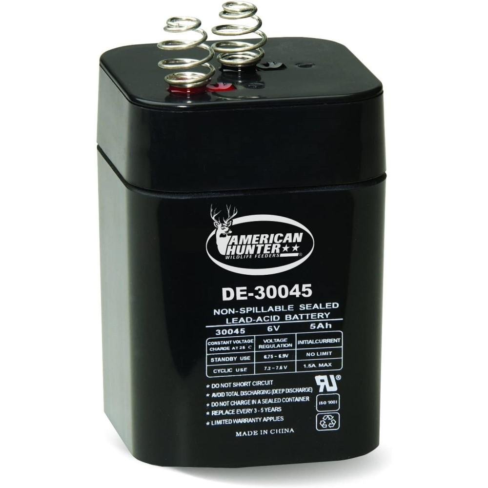 American Hunter DE-30045 Rechargeable 6V 5Ah Spring Top Battery - GSM Outdoors
