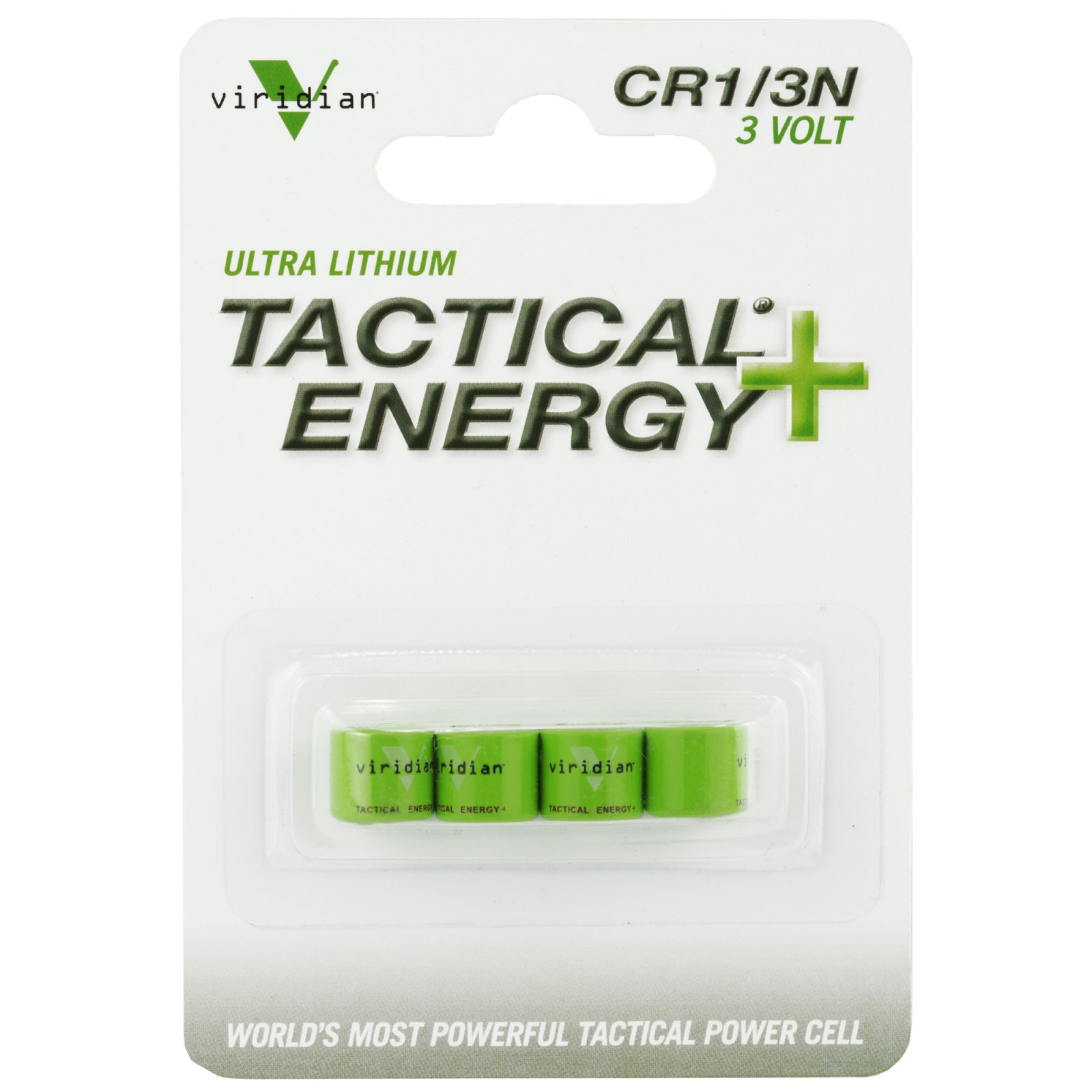 Viridian 3500002 1/3N Batteries Tactical Energy Green 3.0 Volts (4) Single Pack - Viridian