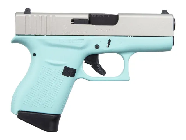 Buy Glock ACG-00815 43 9mm 6+1 Cerakote Satin Aluminum/Robins Egg Blue online