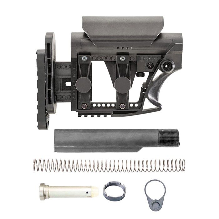 Luth-AR MBA-3K-M AR-15 Buttstock w/Buffer Assembly, Black, 18.5 oz - Luth-AR