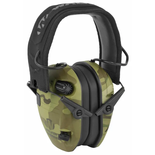 WALKER'S GAME EAR Razor Slim Tan Multicam Electronic Earmuffs GWP-RSEM-MCC - Walker's