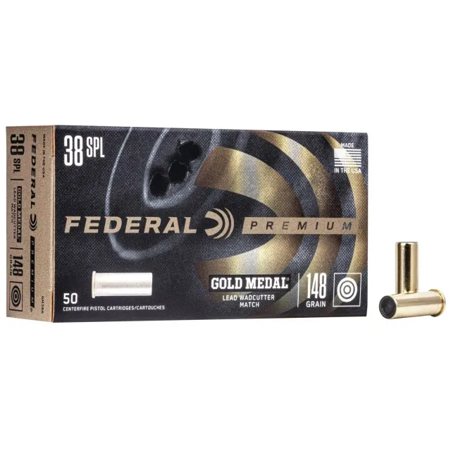 Federal GM38A 38 Special 148 Grain Lead Wadcutter 50 Rounds per Box