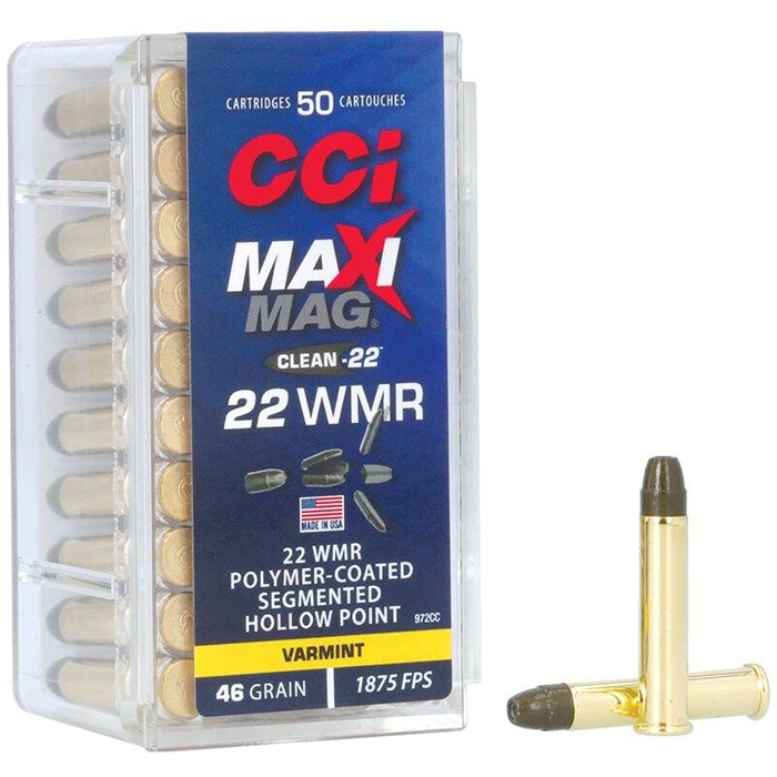 CCI 972CC 22 WMR Maxi-Mag 46 Grain Segmented Hollow Point 50/Box - CCI - 22 WMR
