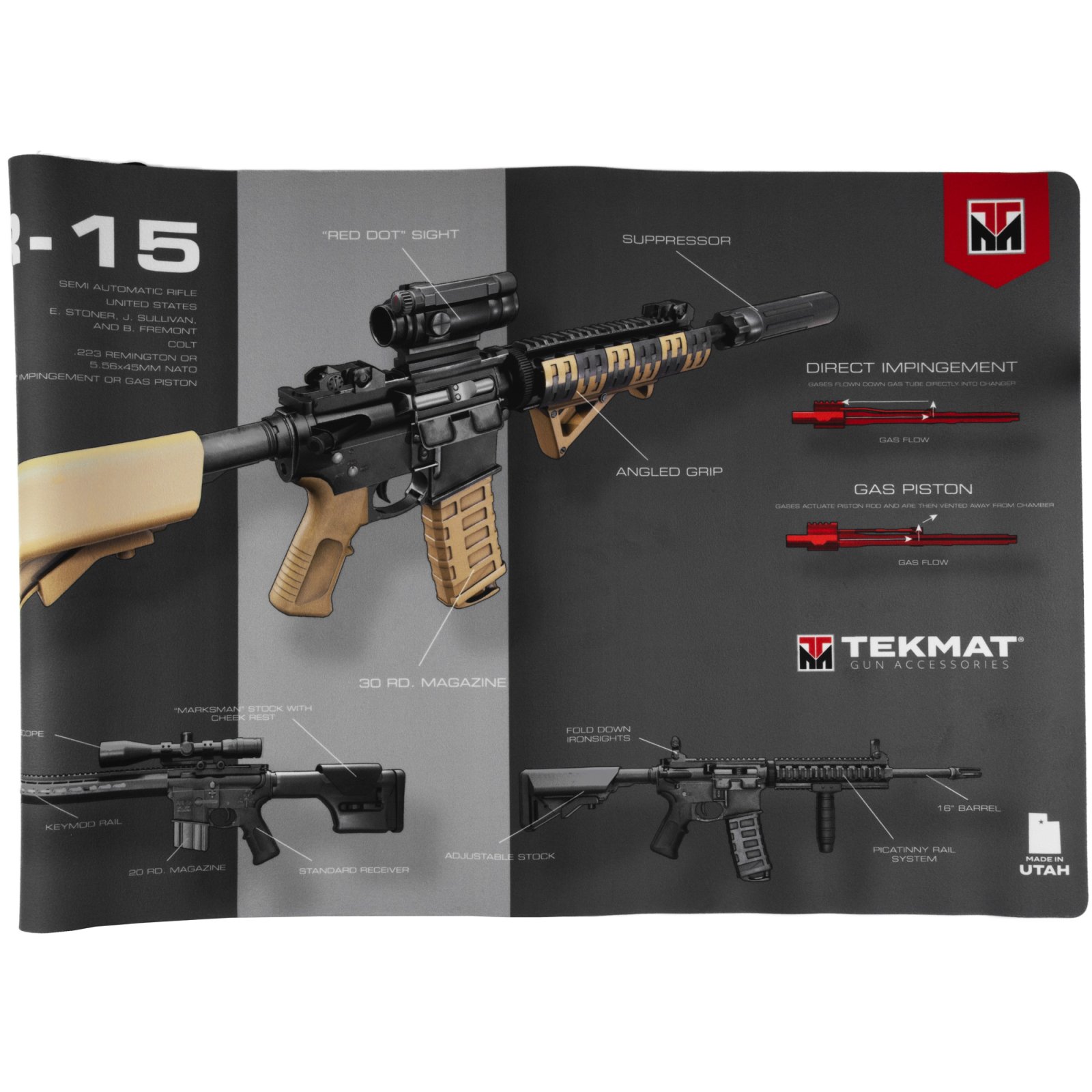Buy TekMat TEK42AR15WPD AR-15 Door Mat, Black, 25"x42" Waterproof Rubber online
