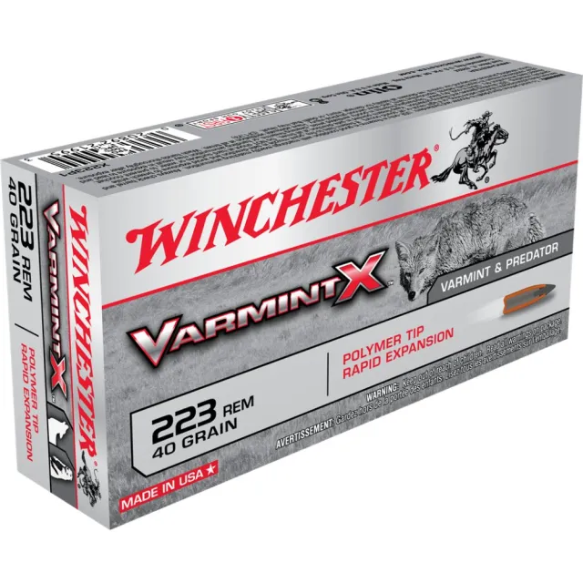 Winchester Varmint X .223 Rem 40 Grain Polymer Tip 3600 fps 20 Rounds - Winchester - 223 Rem