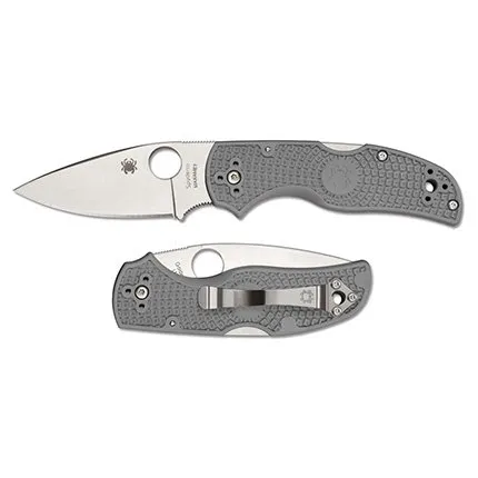 Buy Spyderco C41PGY5 Native 5 Satin Plain Edge Gray FRN Maxamet Steel online