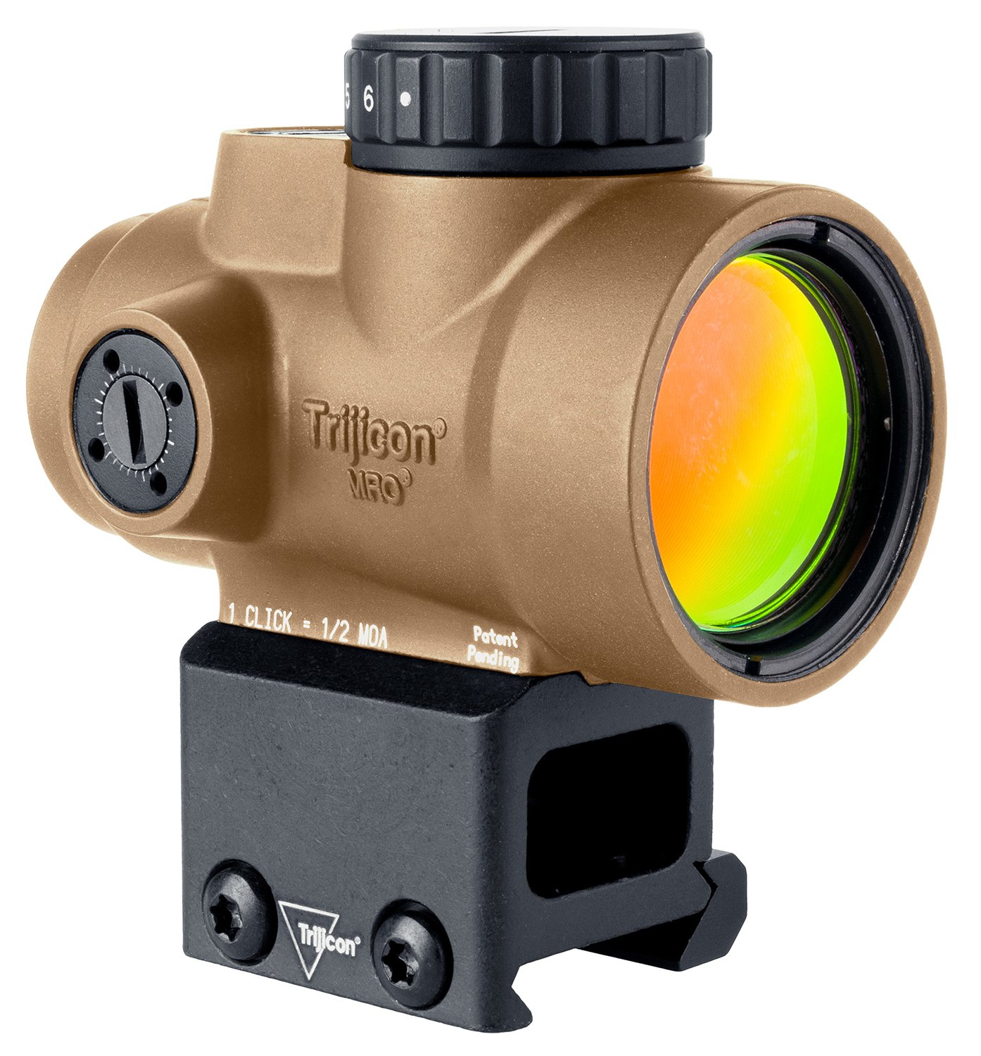 Trijicon MRO SD Coyote Brown 1x25mm 2 MOA Red Dot Lower 1/3 Mount - Trijicon - 25MM