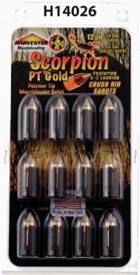 Harvester H14026 Scorpion 50 Cal 260gr .451 Poly Tip Sabot 12-Pack - J-Ron Inc. - 50 Cal