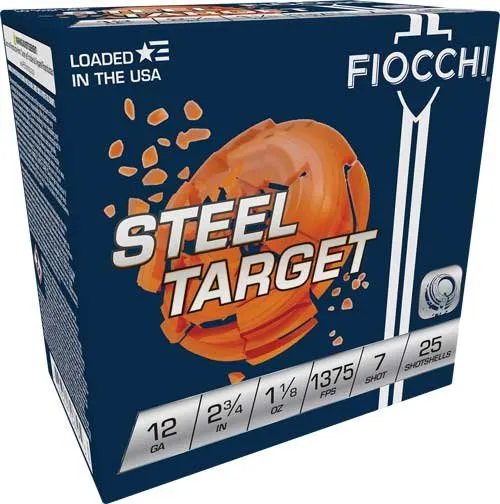 Fiocchi 12S1187 Steel 12GA 2.75" 1-1/8oz #7 1375FPS 250 Rounds