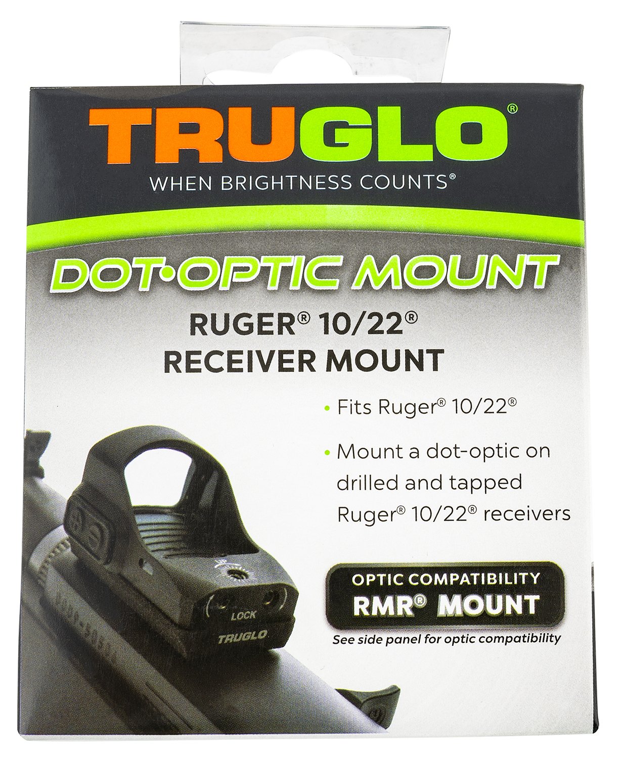 Buy TRUGLO Dot-Optic Mount for Ruger 10/22 - Red Dot Compatible online