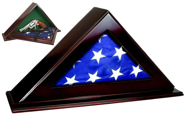 Buy Peace Keeper PFC Patriot Flag Case Mahogany 22"x4.25"x11.5" Key Entry online