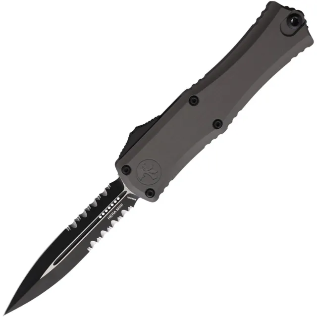 Microtech Hera II Mini 1702M-2NC 2.96 In D/E Black Part Serrated - MICROTECH