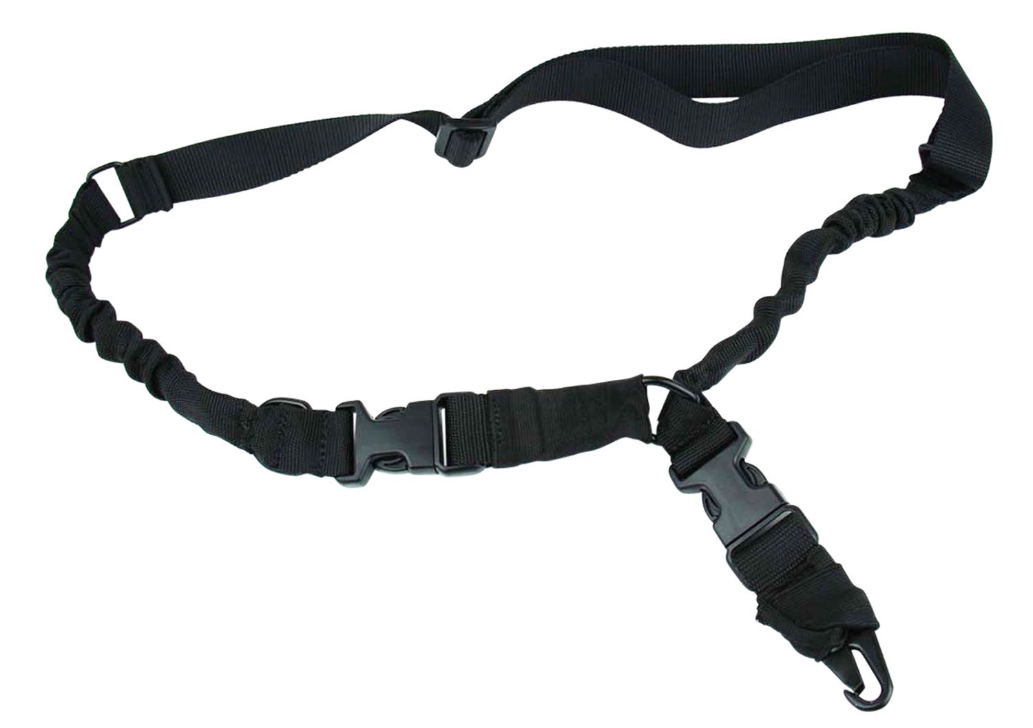 TacFire SL003B 2-to-1 Adjustable Bungee Sling 30-40In Black Nylon - TacFire