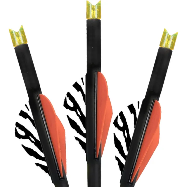 Lumenok BECC223 Carbon Crossbow Bolts 22" HD Orange Nocks 3-Pack