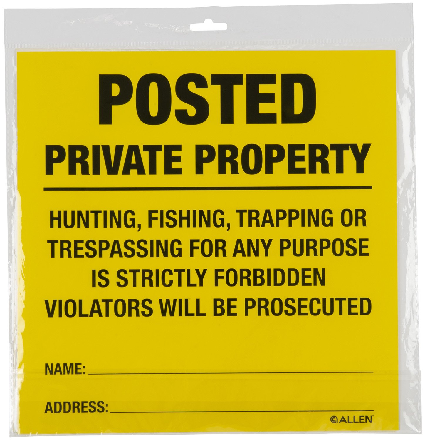 Buy Allen Posted No Trespassing Yard Sign 12 x 12 12/ct online