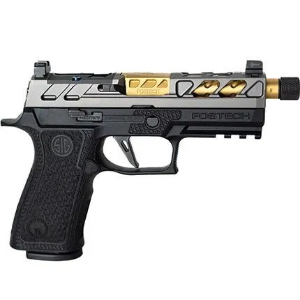 Fostech Drone Predator 9mm 3.9 In 15 Rd Black Gold Gray 10900GL9BTGL
