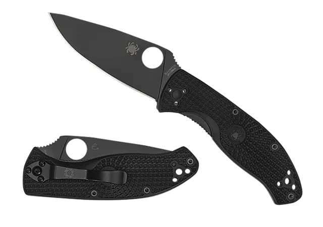 Spyderco C122PBBK Tenacious Black FRN Blade Pocket Knife - Spyderco
