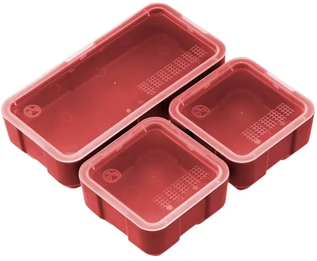 Magpul MAG1389RED DAKA Storage Bin Red Polymer with Transparent Lid - Magpul Industries
