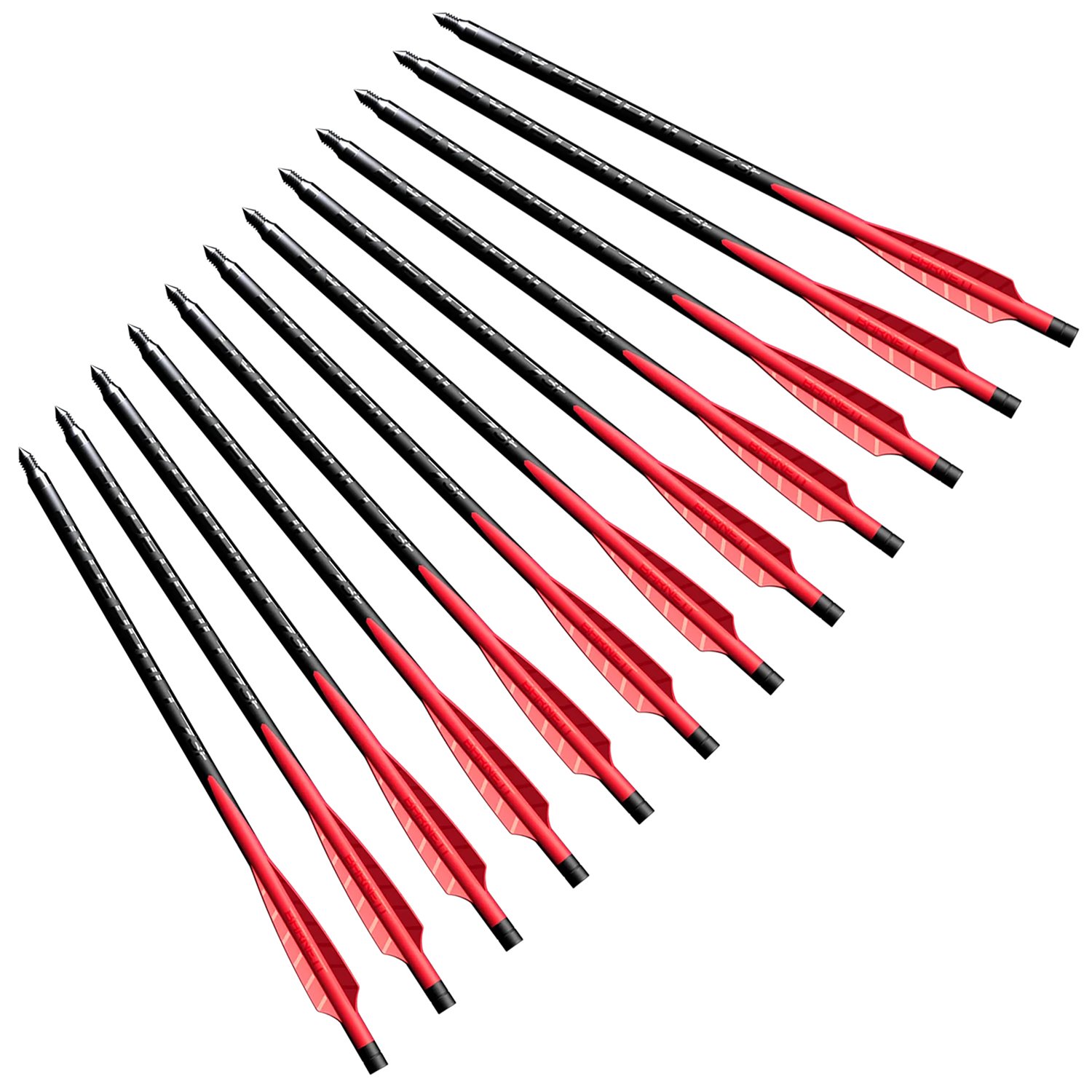 Barnett BAR50038 Demun Hyperbolts 3-Fletch 12pk Dual-Color Mini Bolts - Barnett Outdoors - 3 FLETCH