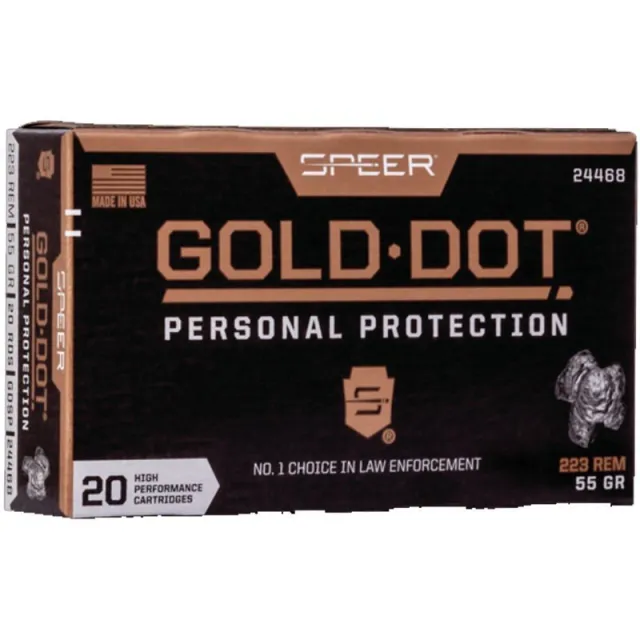 Speer 24468 Gold Dot 223 Rem 55gr Soft Point 20/Box