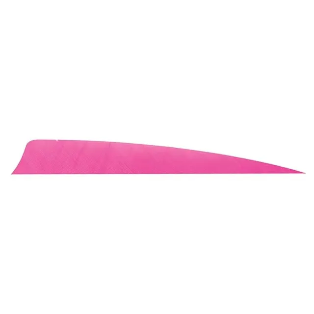 Trueflight 1902 Shield Cut Feathers Pink 5 In LW 100 Pack - Trueflight