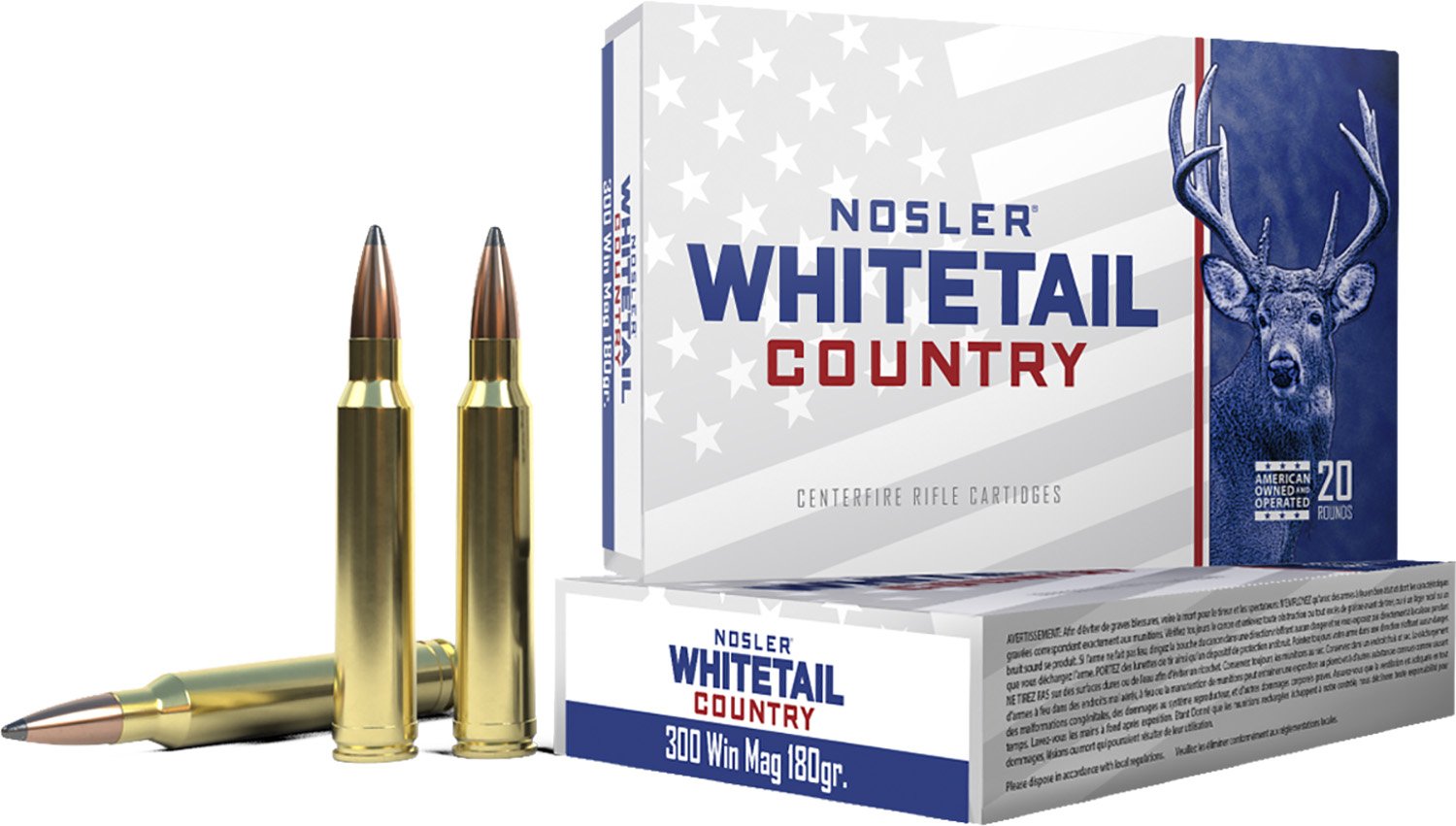 Buy Nosler NOS 300 180GR WCA SBSP 20RD 300 Win Mag .000 online
