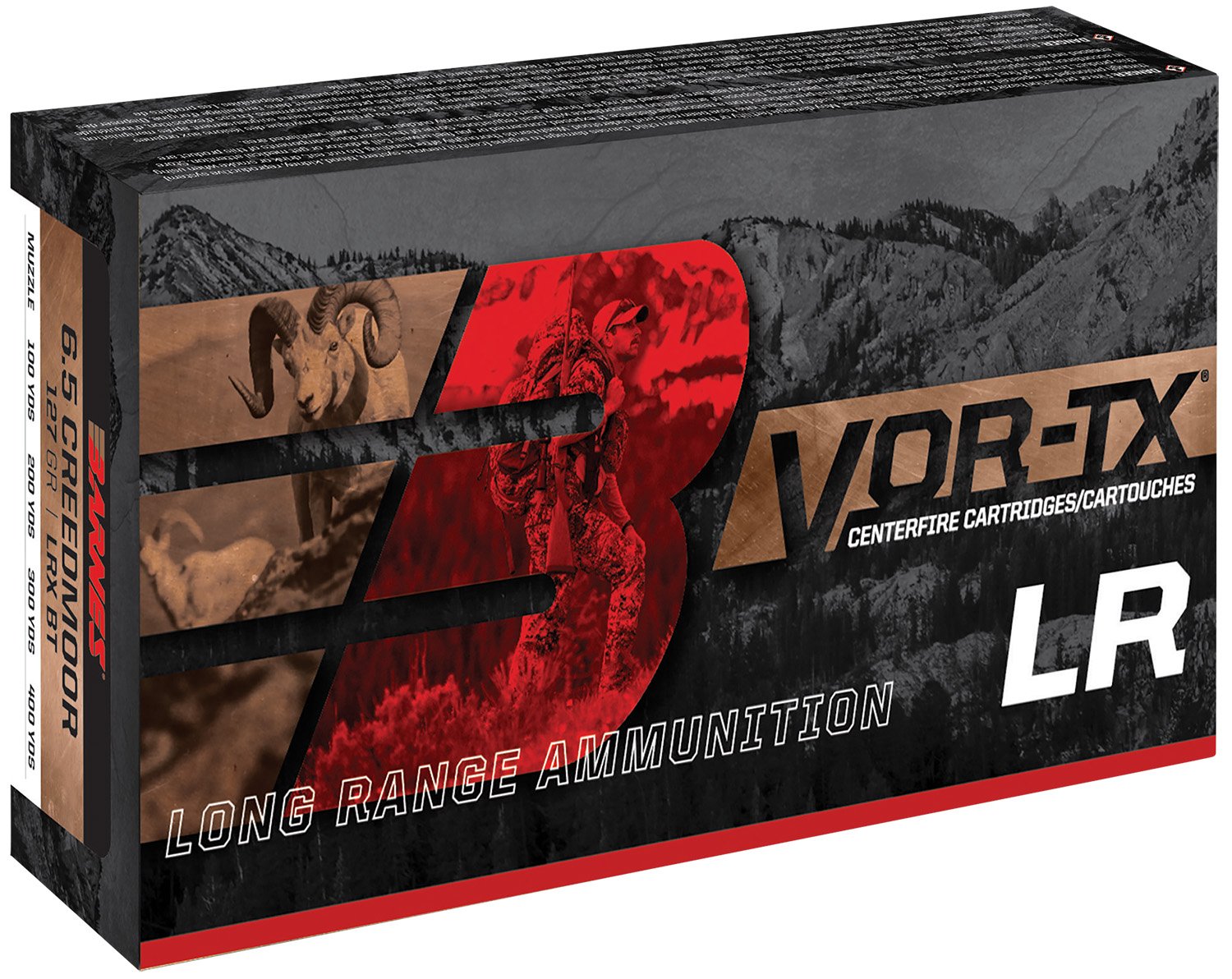 Barnes 29011 VOR-TX LR 300RUM 190gr LRX Boat Tail Ammo 20 Rounds - Browning - 300 RUM