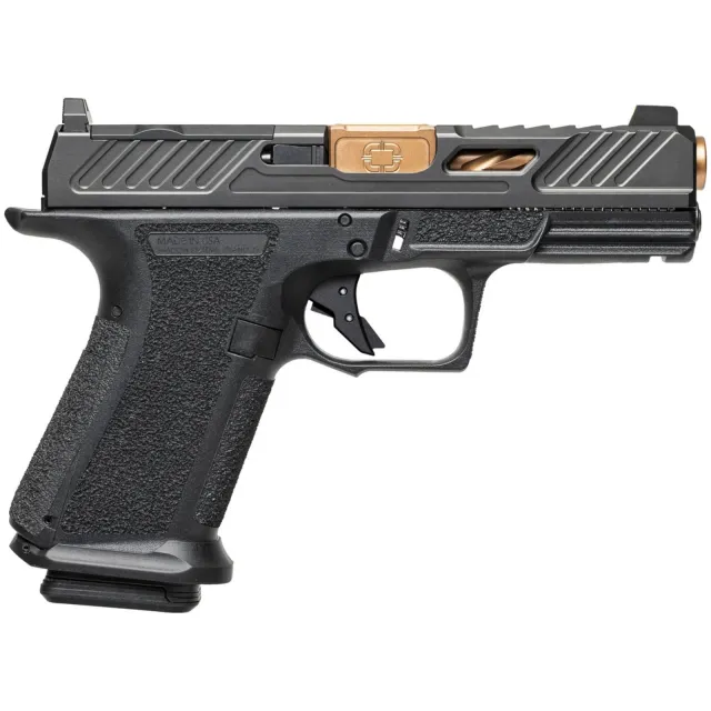 SHADOW SYSTEMS MR920 ELITE SAU 9MM 4IN SPIRAL BRNZ BARREL 10RD BLACK OR GRN TRIT SIGHT MA SS-1085-B