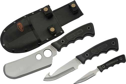 SZCO Rite Edge 211167 3PC Skinning Set Black Rubber Handle/Sheath - SZCO Supplies