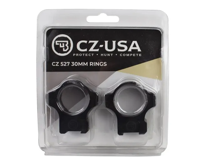 CZ-USA CZ 527 30mm Aluminum Rings Matte Black 16mm Dovetail - CZ-USA
