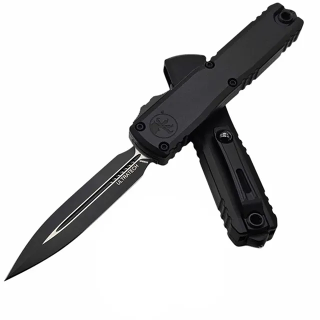 Microtech Ultratech G3 ZBP 3.55 In D/E Black Aluminum Handle - MICROTECH