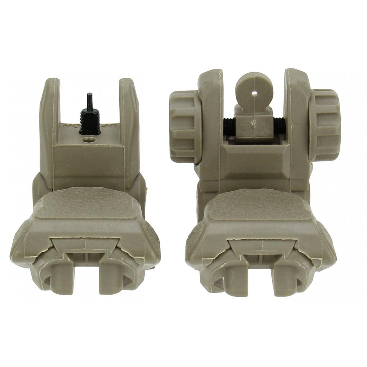 TacFire AR-15 45 Same Plane/Low Profile Pop Up Sights Tan - TacFire