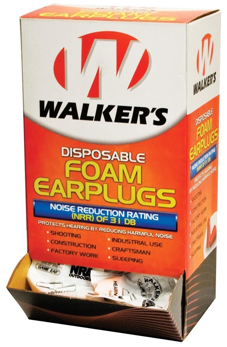 Walkers GWP-FOAMPLUG200BX Foam Ear Plugs 200 Pair Display Box - Walker's