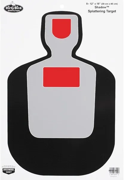 Birchwood Casey Dirty Bird BC-19 Silhouette Paper Pistol 12x18 100 Pack - Birchwood Casey - 12" X 18"