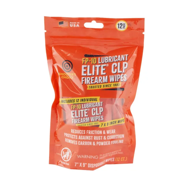 Shooters Choice FP-10 Lubricant Elite CLP Wipes 12pk - Shooter's Choice