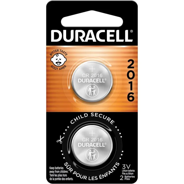 Duracell Lithium Coin Battery 2016 2 pk. - Duracell