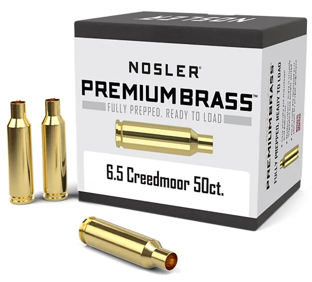 Buy Nosler 6.5 Creedmoor Unprimed Brass Cartridge Case, 50 Count, Full Length, 44824 online