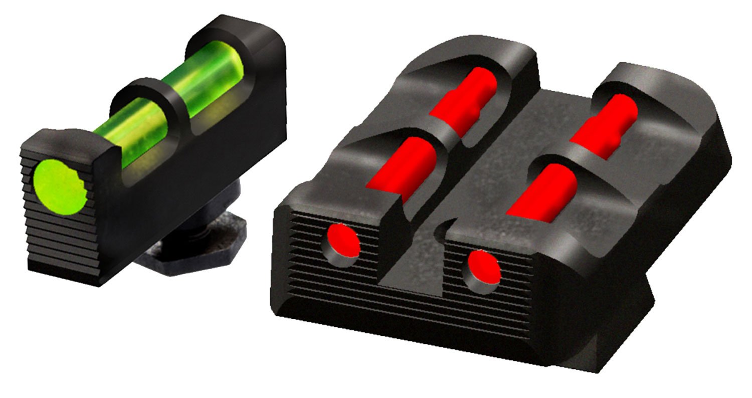 Hi-Viz GLT178 Target Sight Set Glock Green/Red Fiber Optic Front/Rear - Hi-Viz