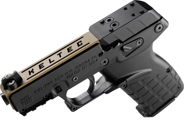 Buy Kel-Tec P17BBLKORTANS P17 22 LR 16+1 3.80" Black Tan Optic Ready Slide online