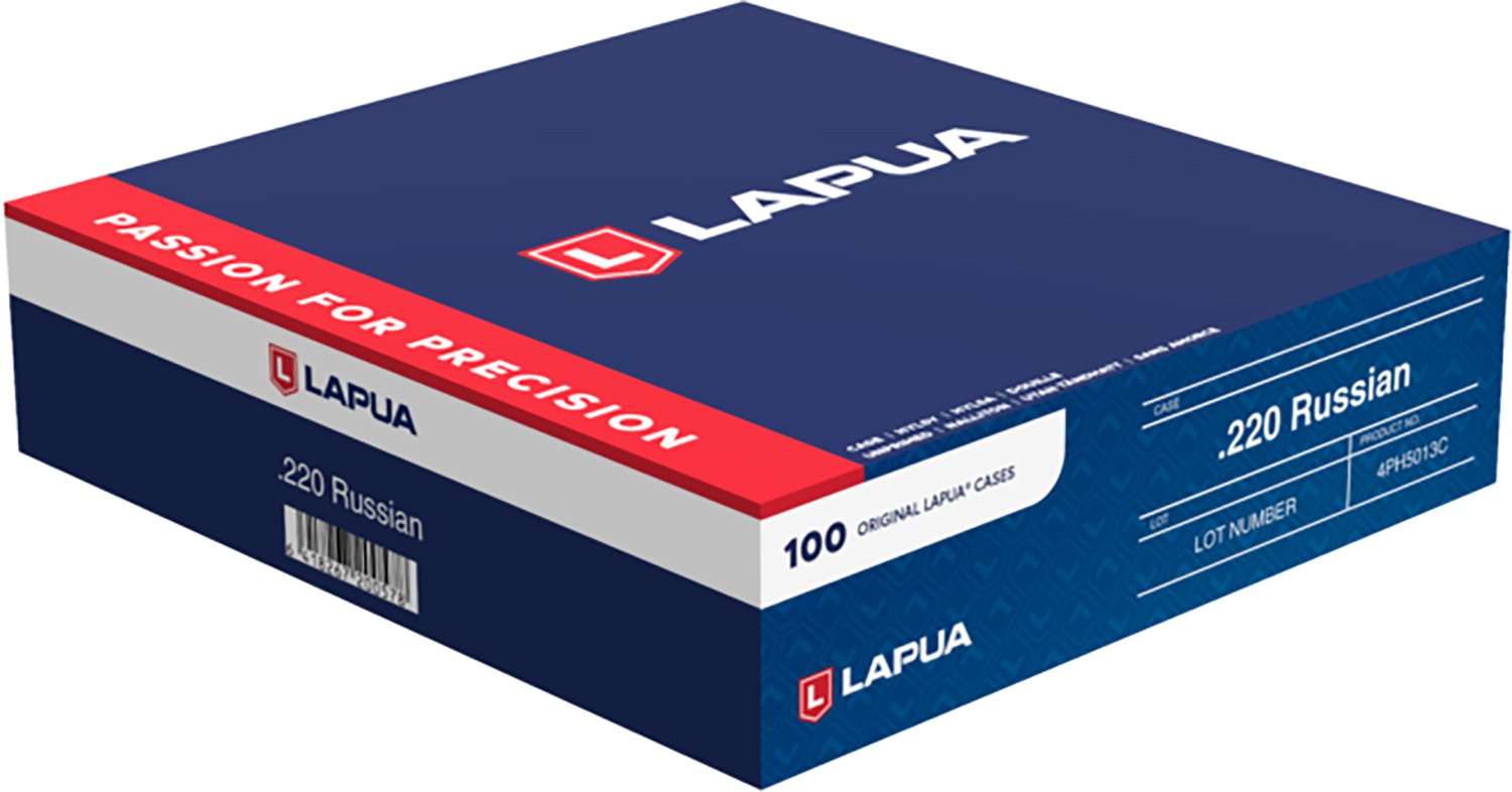 Lapua 4PH5013 .220 Russian Match Unprimed Brass Rifle Cases 100ct - LAPUA - 220 Russian Match