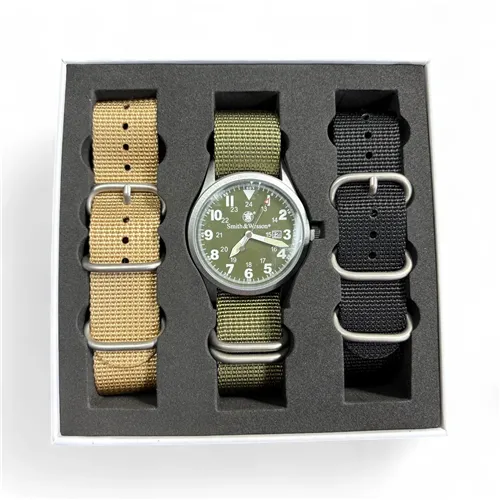 Smith & Wesson 42MM Military Watch 3 NATO Straps Olive Drab