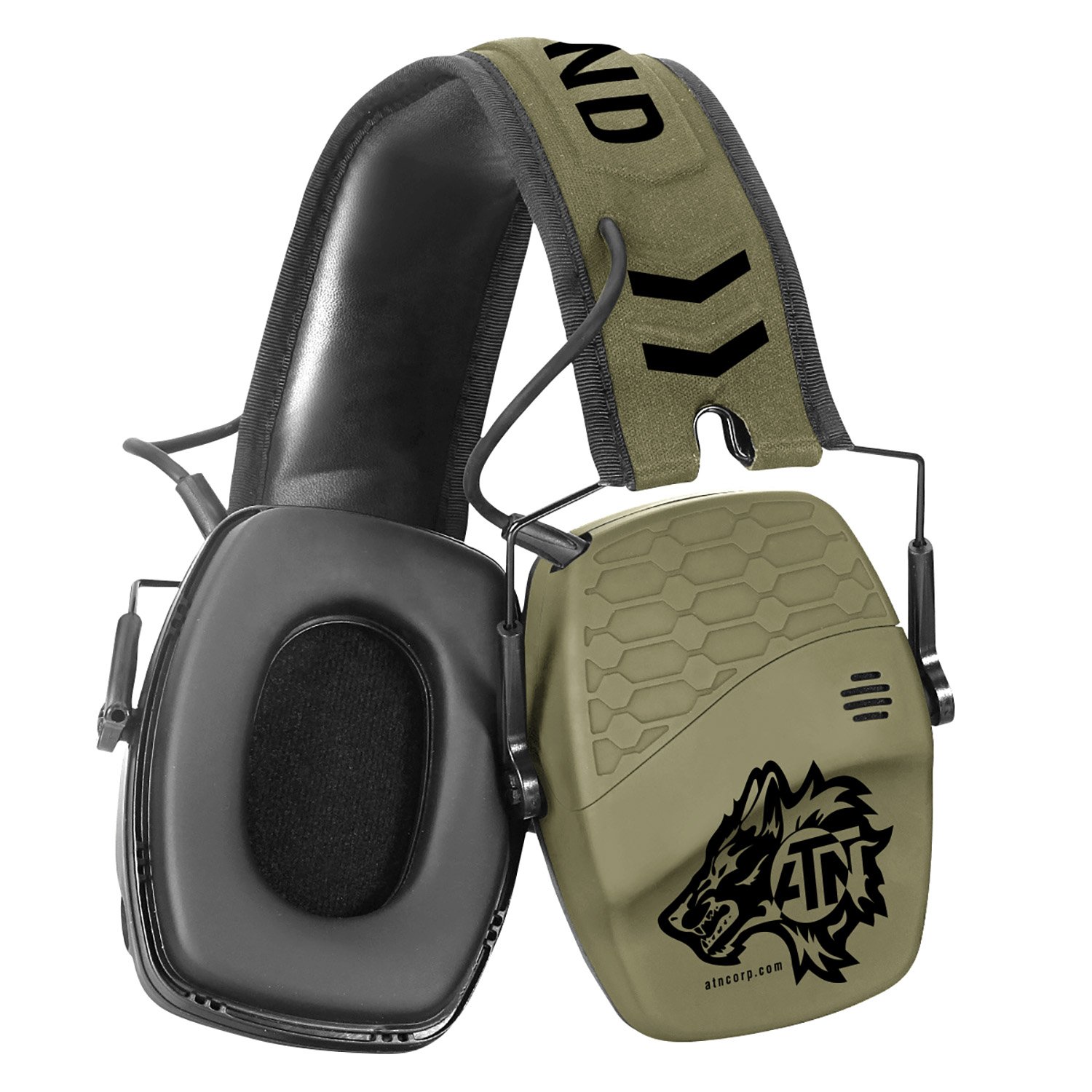 ATN X-Sound Hearing Protector 22dB Bluetooth Green ACPROTXSND - ATN