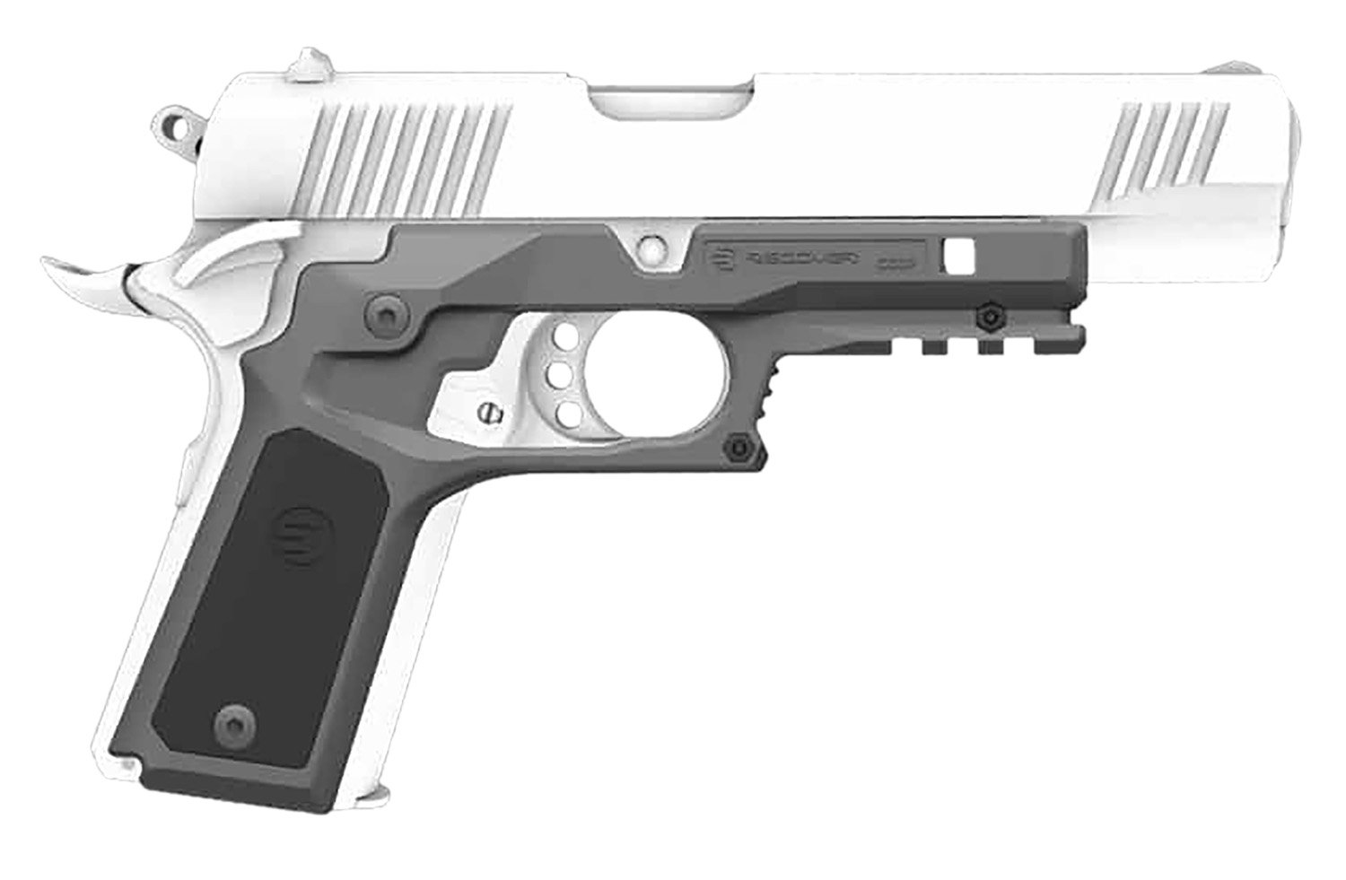 Recover Tactical CC3P0401 Gray Polymer Grip for 1911 Standard Frame - Recover Tactical - 1911