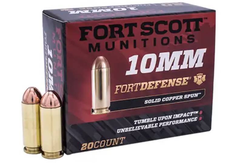 Fort Scott Munitions 10MM124SCV 10mm 125gr Solid Copper 20rd - Fort Scott Munitions - 10mm Auto